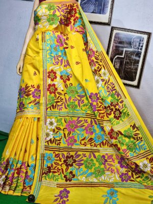 Blended Banglori Silk Kantha Work Sarees (20)