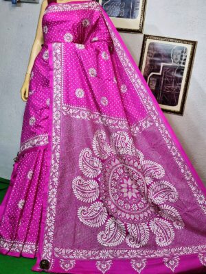 Blended Banglori Silk Kantha Work Sarees (5)