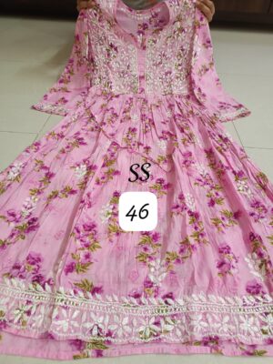 Cotton Mulmul Gowns With Price (24)