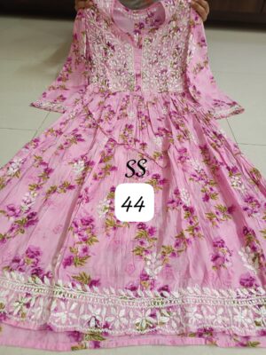 Cotton Mulmul Gowns With Price (26)