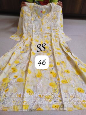 Cotton Mulmul Gowns With Price (38)