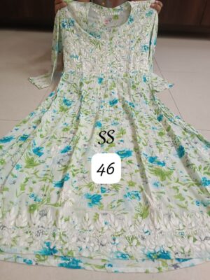 Cotton Mulmul Gowns With Price (39)