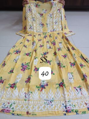 Cotton Mulmul Gowns With Price (44)