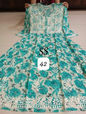 Cotton Mulmul Gowns With Price (49)