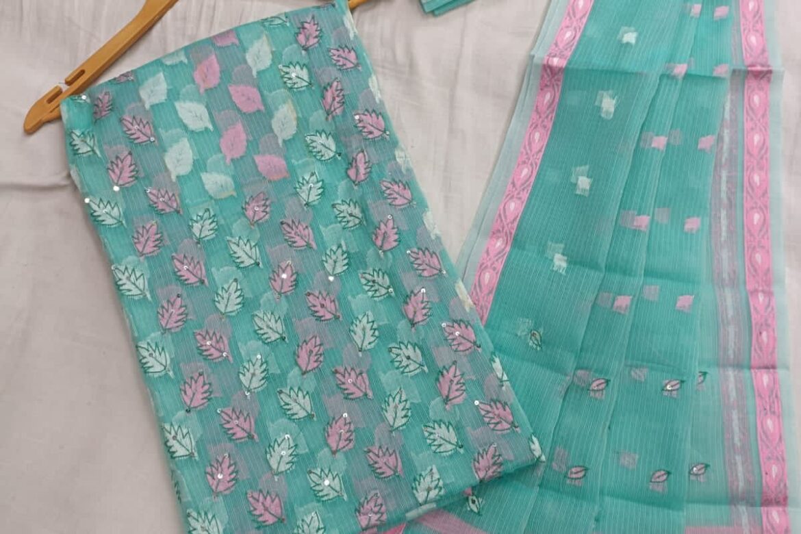KOta Cotton Dresses With Weaving (4)