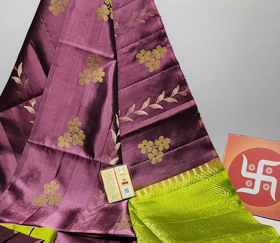 Kanchipuram Silk With Floral Designs With Blouse (9)