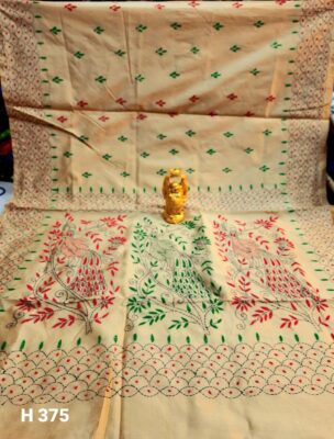 Kantha Stitch Cotton Silk Sarees (15)
