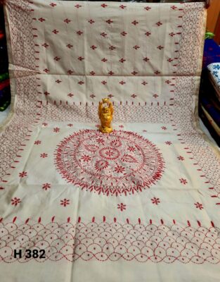Kantha Stitch Cotton Silk Sarees (16)