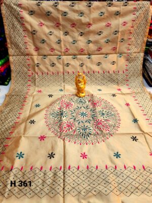 Kantha Stitch Cotton Silk Sarees (22)