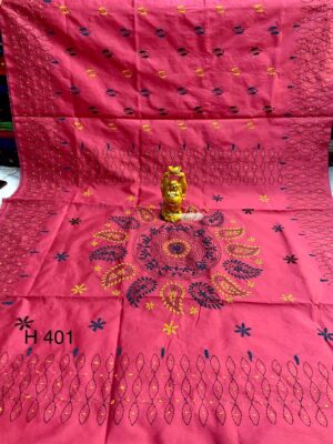 Kantha Stitch Cotton Silk Sarees (28)