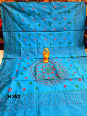 Kantha Stitch Cotton Silk Sarees (3)