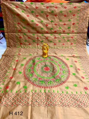 Kantha Stitch Cotton Silk Sarees (32)
