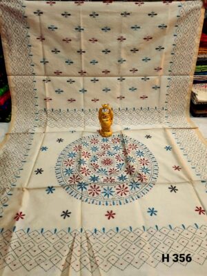 Kantha Stitch Cotton Silk Sarees (35)