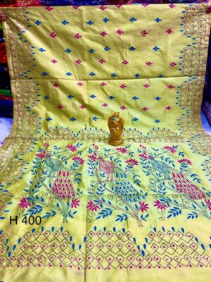 Kantha Stitch Cotton Silk Sarees (38)