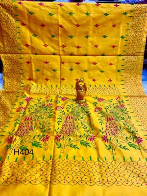Kantha Stitch Cotton Silk Sarees (39)
