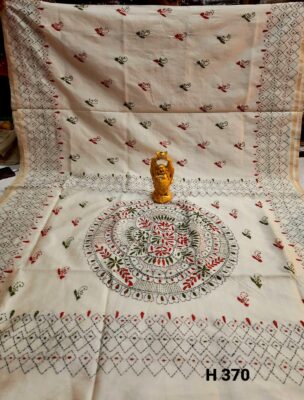 Kantha Stitch Cotton Silk Sarees (40)