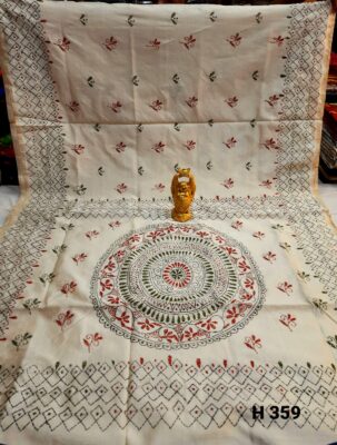 Kantha Stitch Cotton Silk Sarees (42)