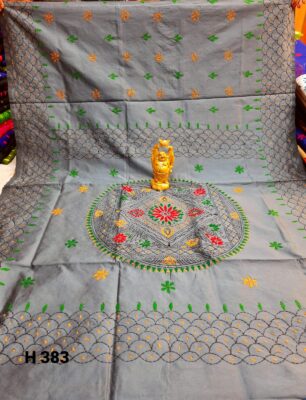 Kantha Stitch Cotton Silk Sarees (5)