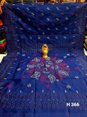 Kantha Stitch Cotton Silk Sarees (51)