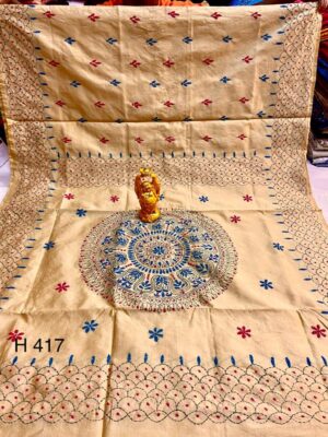 Kantha Stitch Cotton Silk Sarees (52)