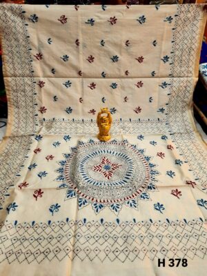 Kantha Stitch Cotton Silk Sarees (54)