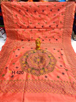 Kantha Stitch Cotton Silk Sarees (55)