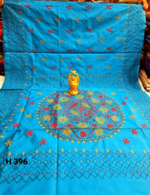 Kantha Stitch Cotton Silk Sarees (6)