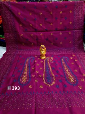 Kantha Stitch Cotton Silk Sarees (7)