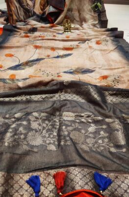 Munga Silk Digital Printed Sarees (3)