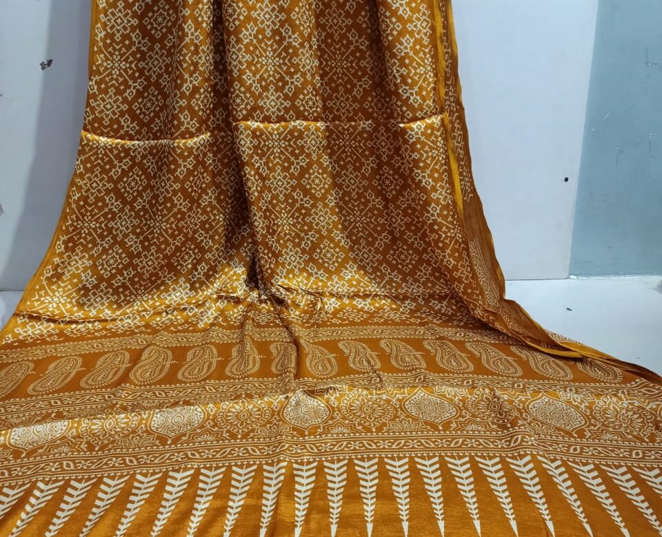 New Designer Patola Lehariya Modal Silk Sarees (10)