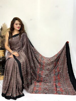 Pure Ajrakh Modal Silk Beautiful Sarees (10)