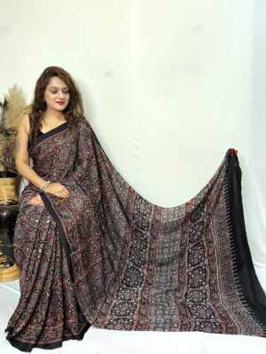 Pure Ajrakh Modal Silk Beautiful Sarees (18)