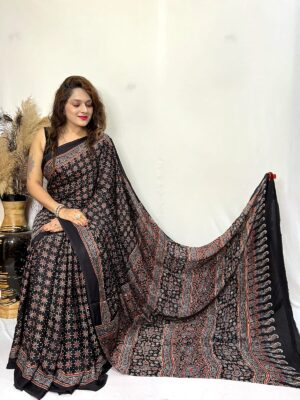 Pure Ajrakh Modal Silk Beautiful Sarees (19)