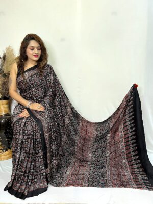 Pure Ajrakh Modal Silk Beautiful Sarees (21)