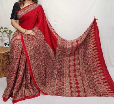 Pure Ajrakh Modal Silk Beautiful Sarees (28)