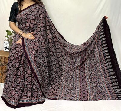 Pure Ajrakh Modal Silk Beautiful Sarees (34)