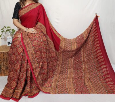 Pure Ajrakh Modal Silk Beautiful Sarees (45)