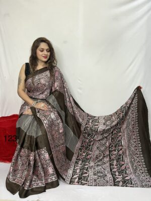 Pure Ajrakh Modal Silk Sarees With Price (2)