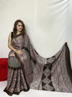 Pure Ajrakh Modal Silk Sarees With Price (7)