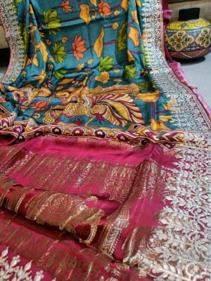 Pure Gajji Silk Sarees With Gottapatti Work (11)