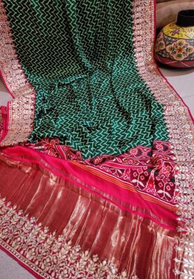 Pure Gajji Silk Sarees With Gottapatti Work (23)