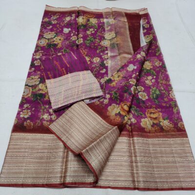 Pure Kota Silk Digtal Printed Sarees (2)