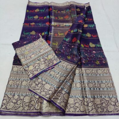 Pure Kota Silk Digtal Printed Sarees (7)