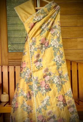 Pure Tussar Floral Digital Printed Sarees With Blouse (11)