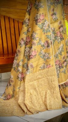 Pure Tussar Floral Digital Printed Sarees With Blouse (7)