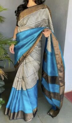 Pure Tussar Silk Printed Sarees (16)