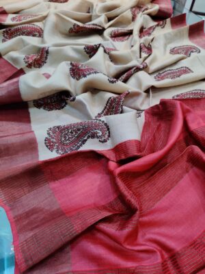 Pure Tussar Silk Printed Sarees (22)