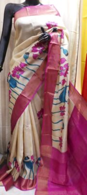 Pure Tussar Silk Printed Sarees (27)