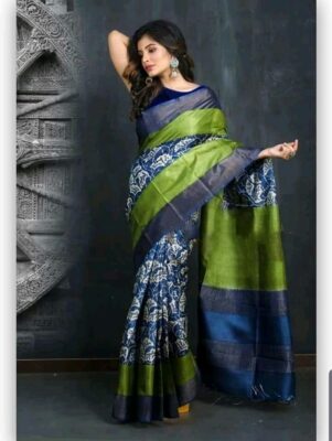 Pure Tussar Silk Printed Sarees (32)