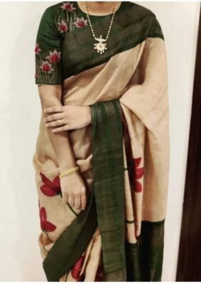 Pure Tussar Silk Printed Sarees (34)